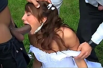 the groom the bride fucked hard in the woods