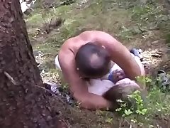 Old man raped a sexy babe in forest
